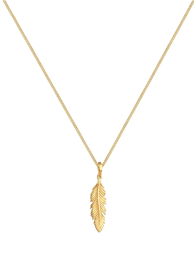 FEATHER - Halskette - gold-coloured