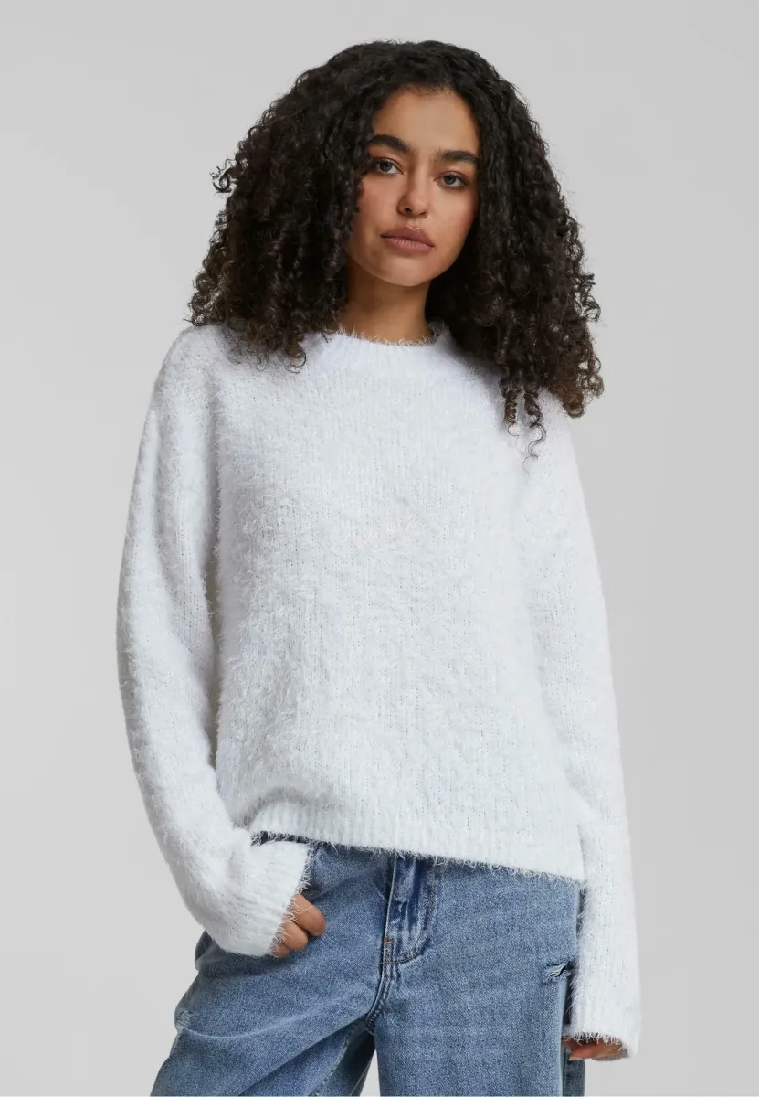 FEATHER MOCK NECK  - Strickpullover - white