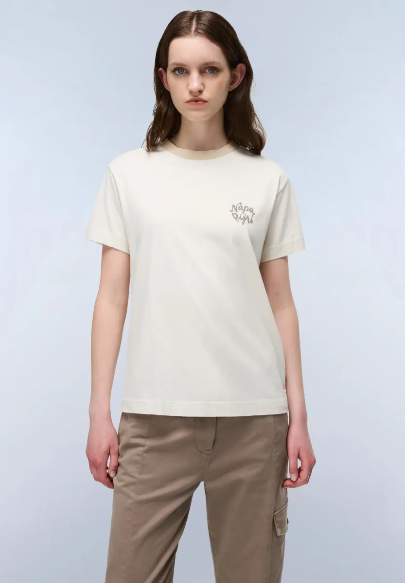 FEDAIA - T-Shirt print - beige dimity