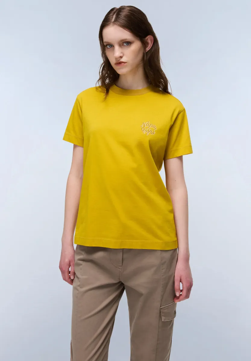 FEDAIA - T-Shirt print - gold flake yo