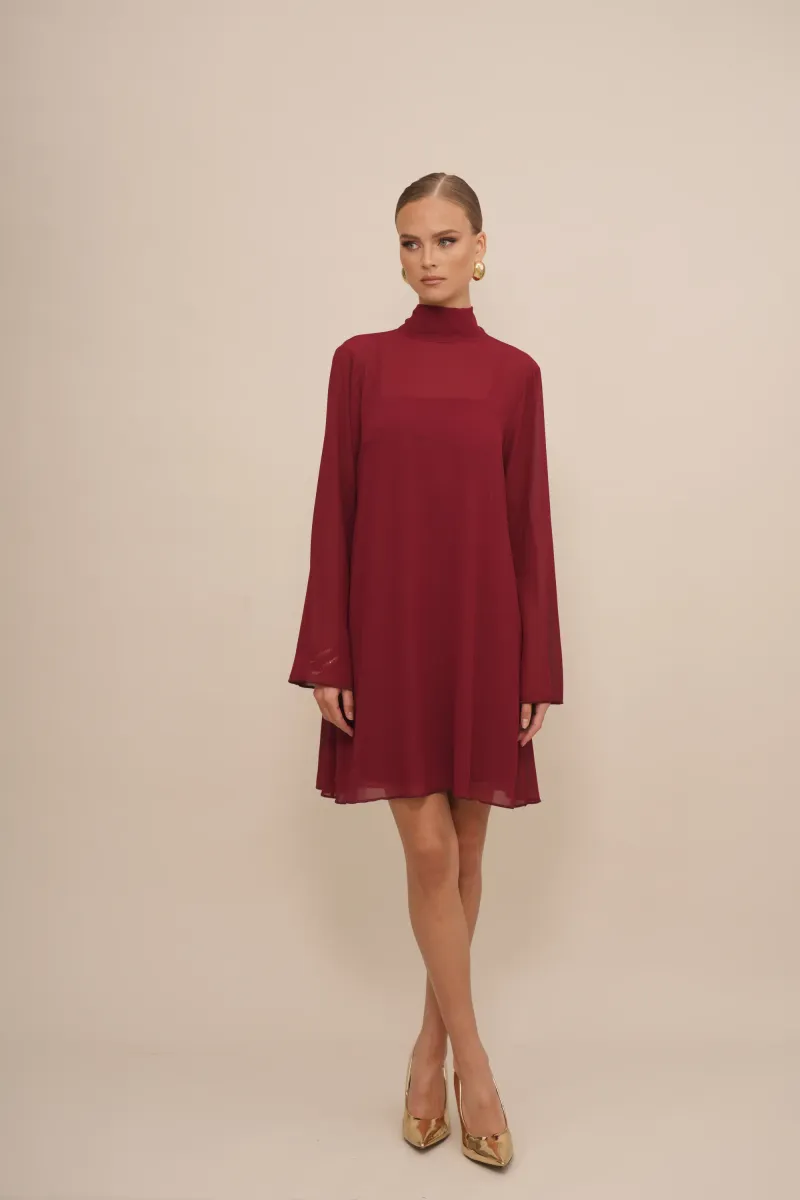 FELICITY A LINE MINI - Freizeitkleid - berry wine
