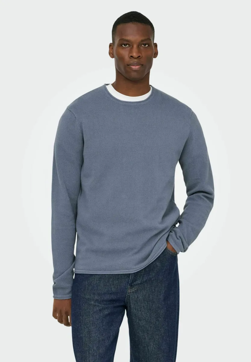 FELIX REG CREW  - Strickpullover - flint stone