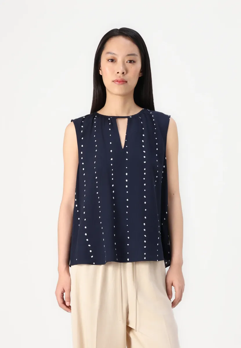 FEMININE TOP PRINTED - Bluse - navy