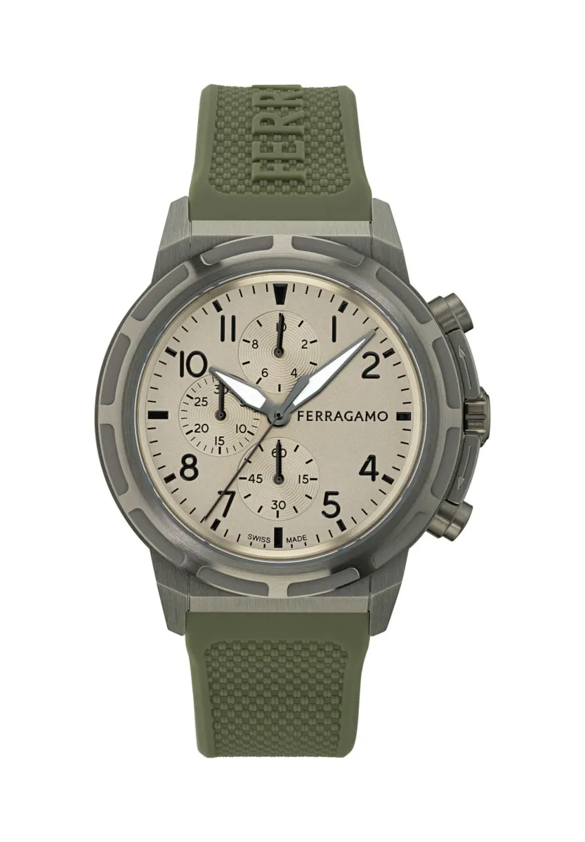FERRAGAMO SPORT CHRONO - Chronograph - khaki
