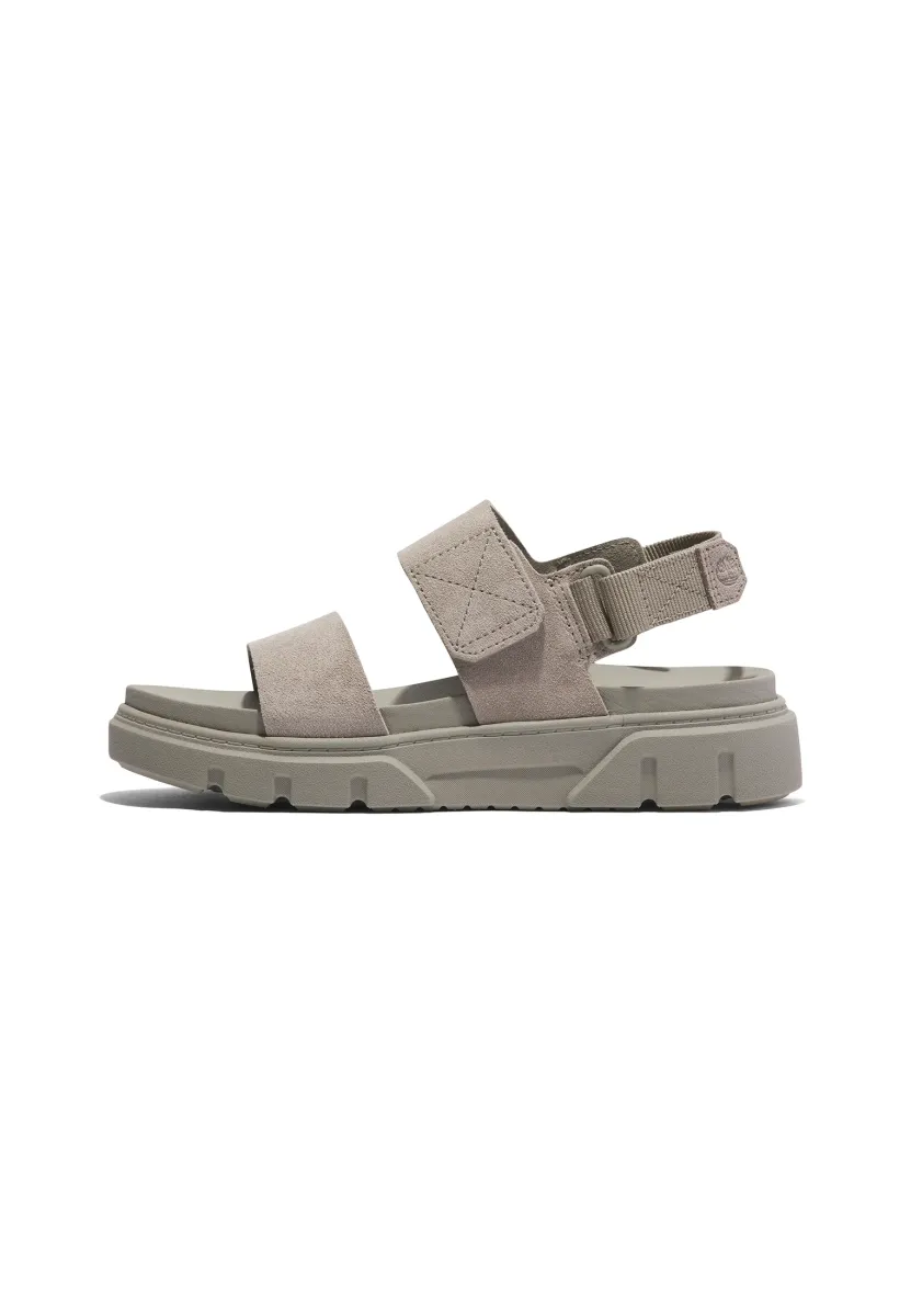 FIELD 2-STRAP - Plateausandalette - light taupe suede