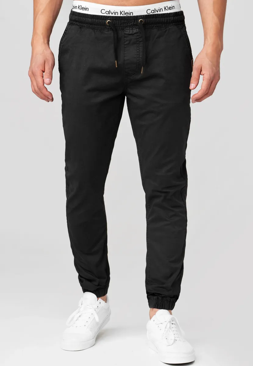 FIELDS - Stoffhose - black