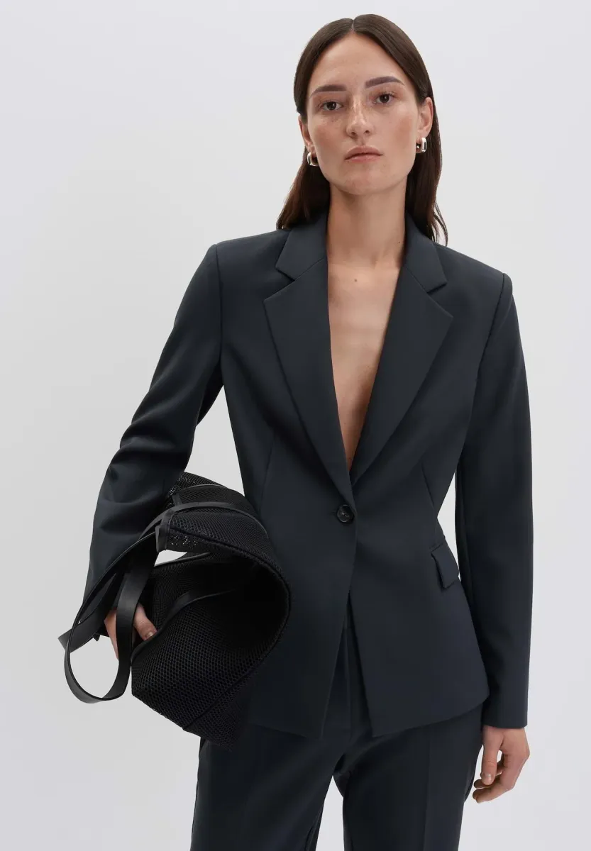 FIGURE-HUGGING FIT TAILED - Blazer - steel blue