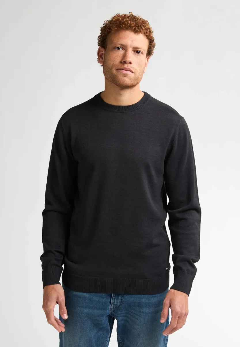 FINE-STEAMBOAT - Strickpullover - deep black
