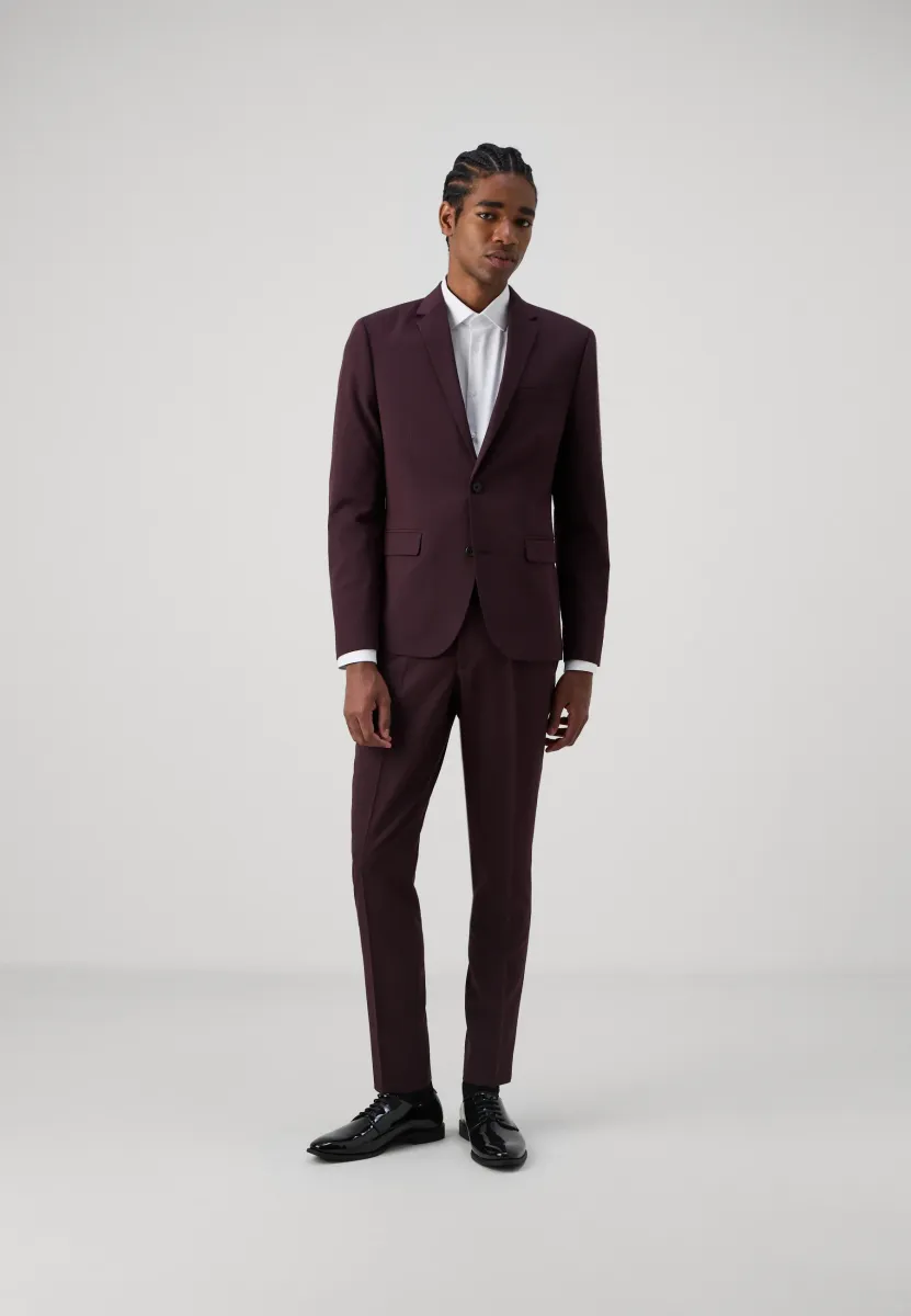 FINE TWILL STRETCH SUIT - Anzug - dark burgundy