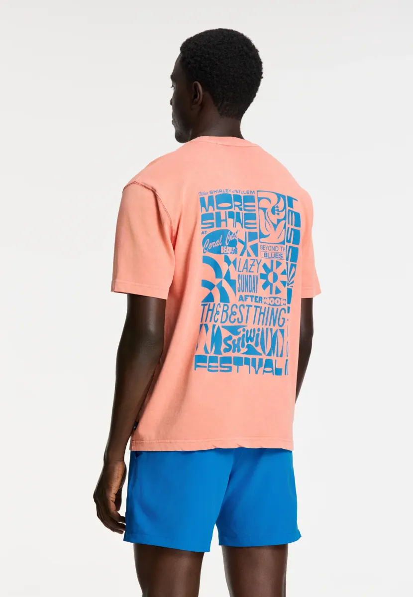 FINN PARADISE BLOCK - T-Shirt print - orange coral
