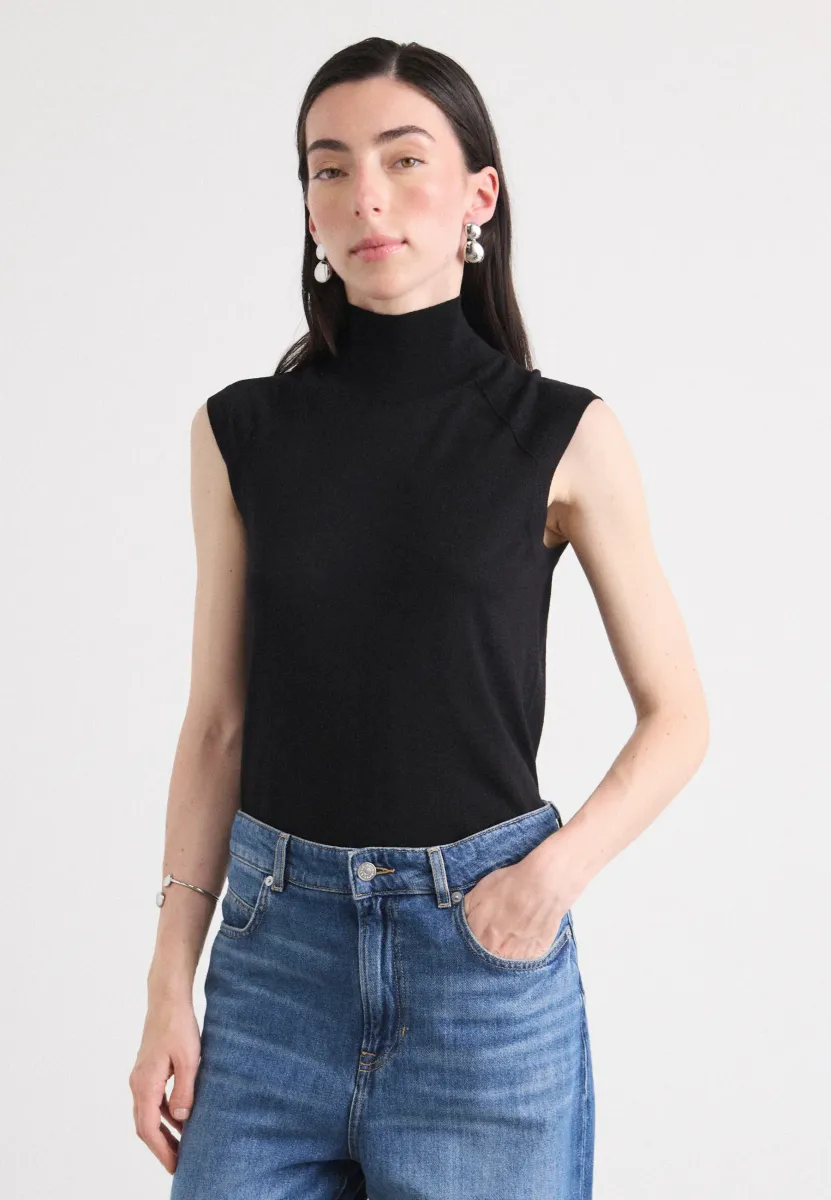 FIPINI - Strickpullover - black