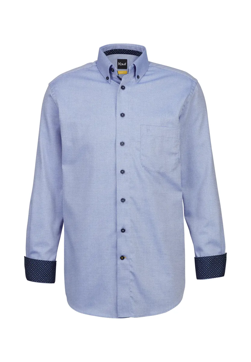 FIRENZE BUTTON DOWN LANGARM - Hemd - blue