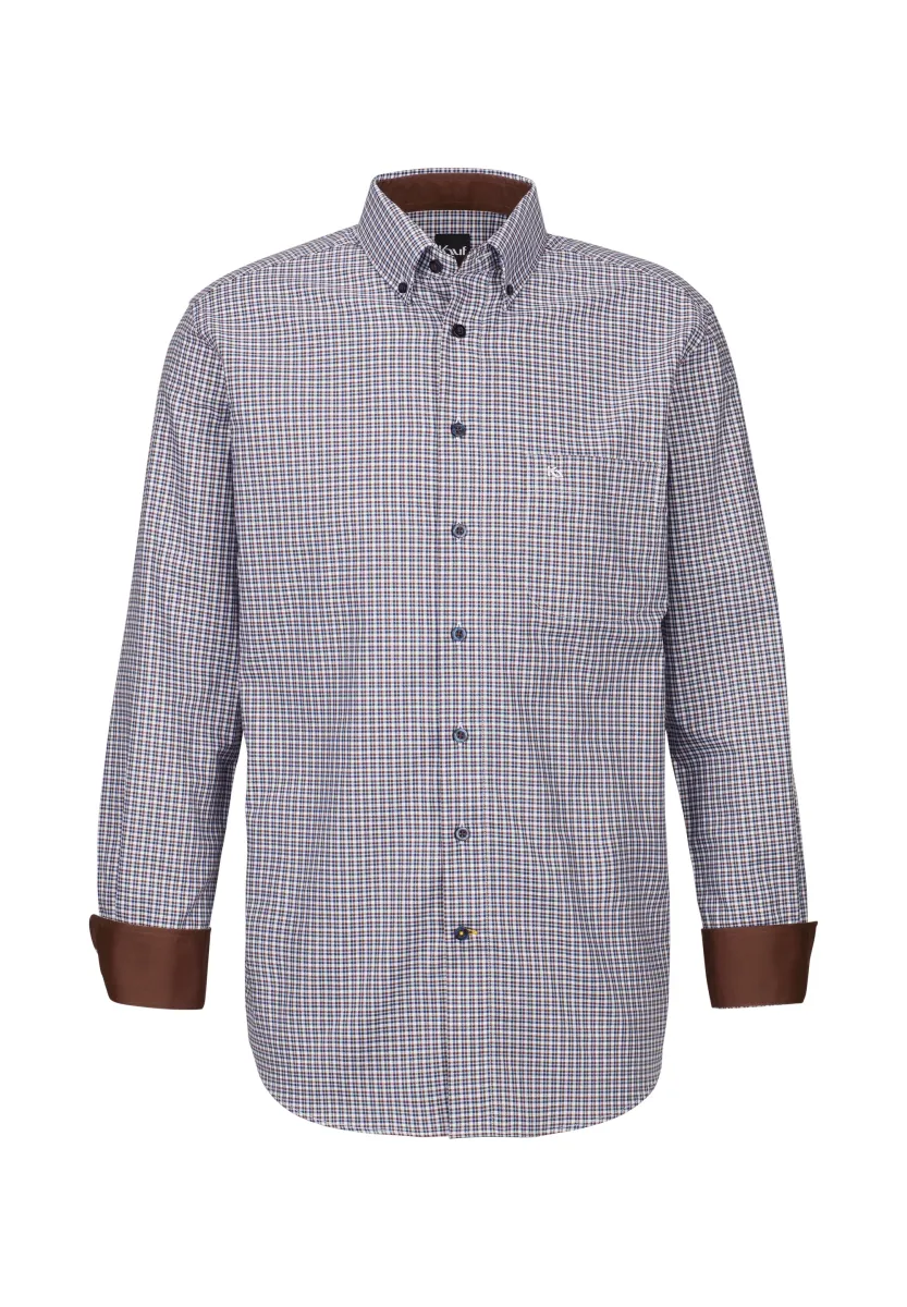 FIRENZE BUTTON DOWN LANGARM - Hemd - blue/white