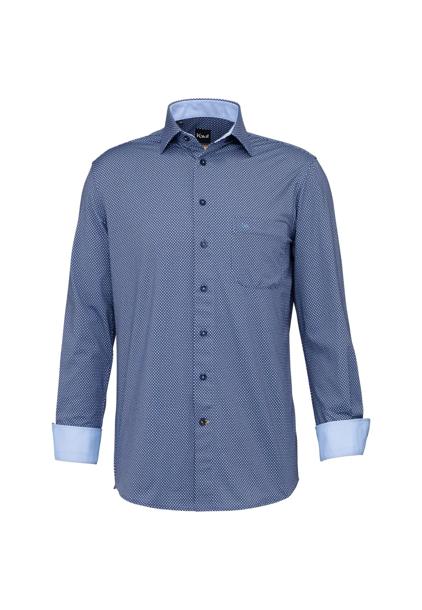 FIRENZE NEW KENT LANGARM MODERN FIT - Hemd - blue