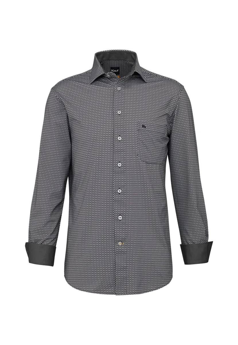 FIRENZE NEW KENT LANGARM MODERN FIT - Hemd - Grey