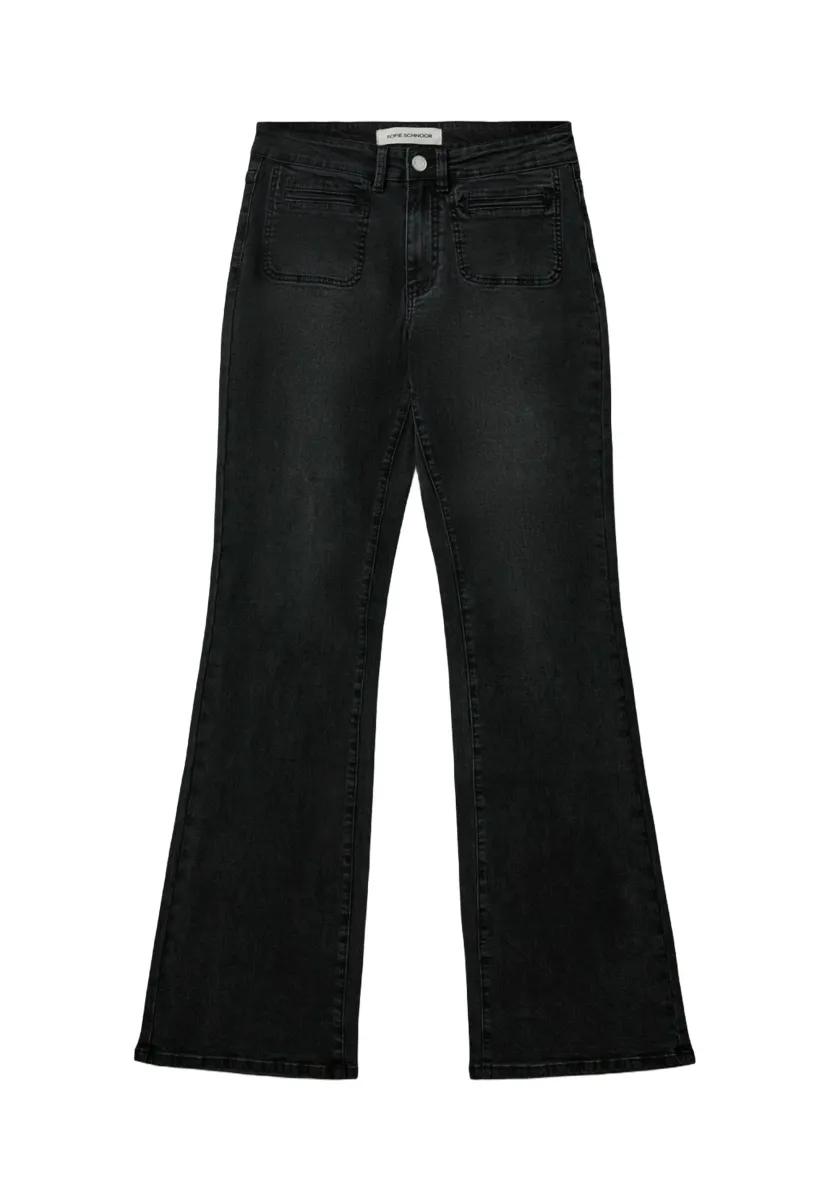FIRENZESW - Flared Jeans - washed black