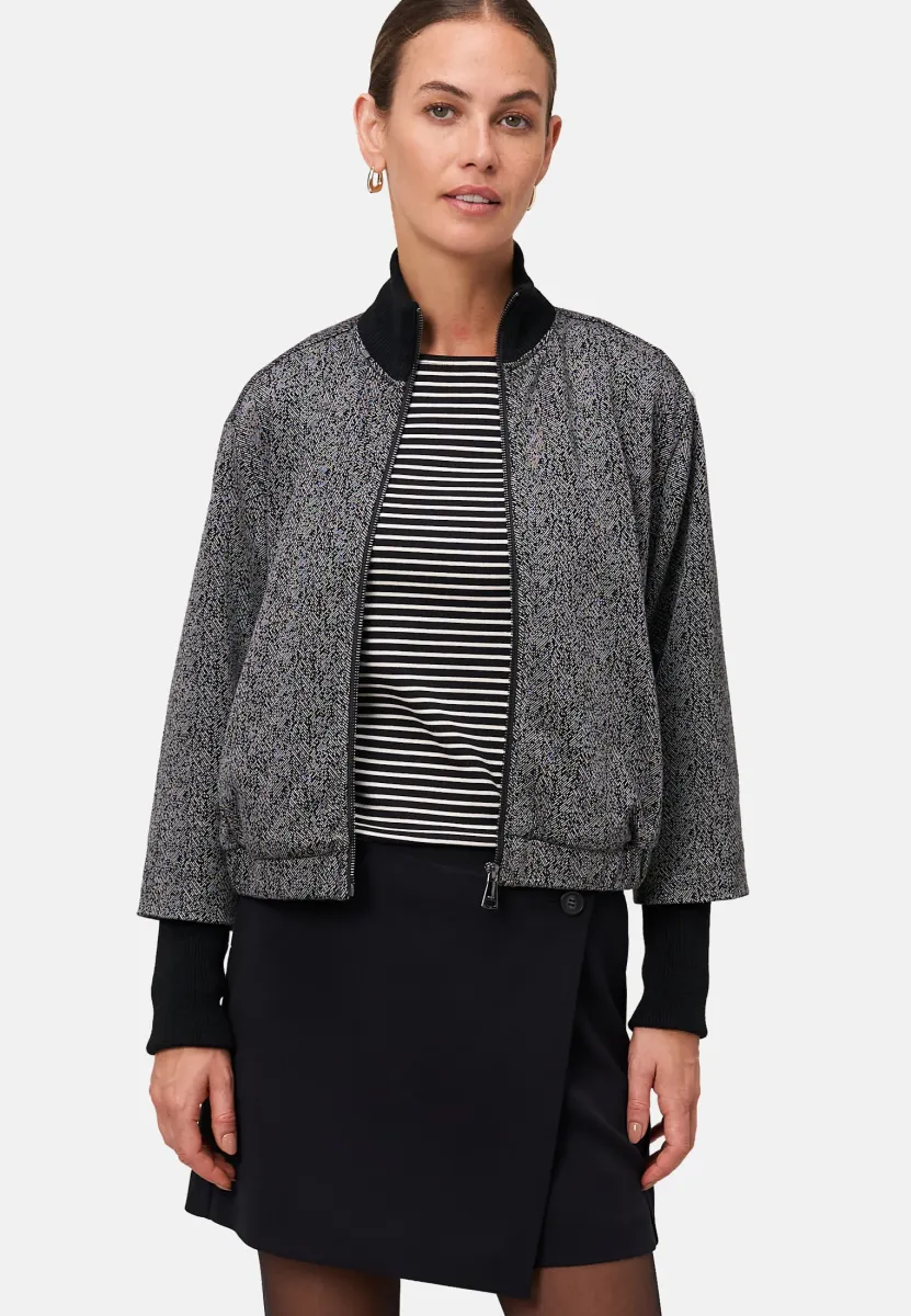 FISCHGRÄT MIT STEHKRAGEN - Bomberjacke - blackcream