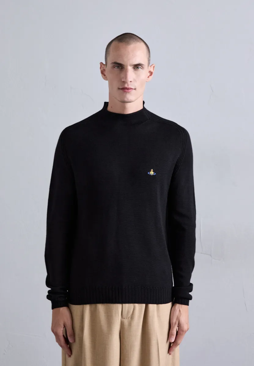 FISHERMAN JUMPER - Strickpullover - black