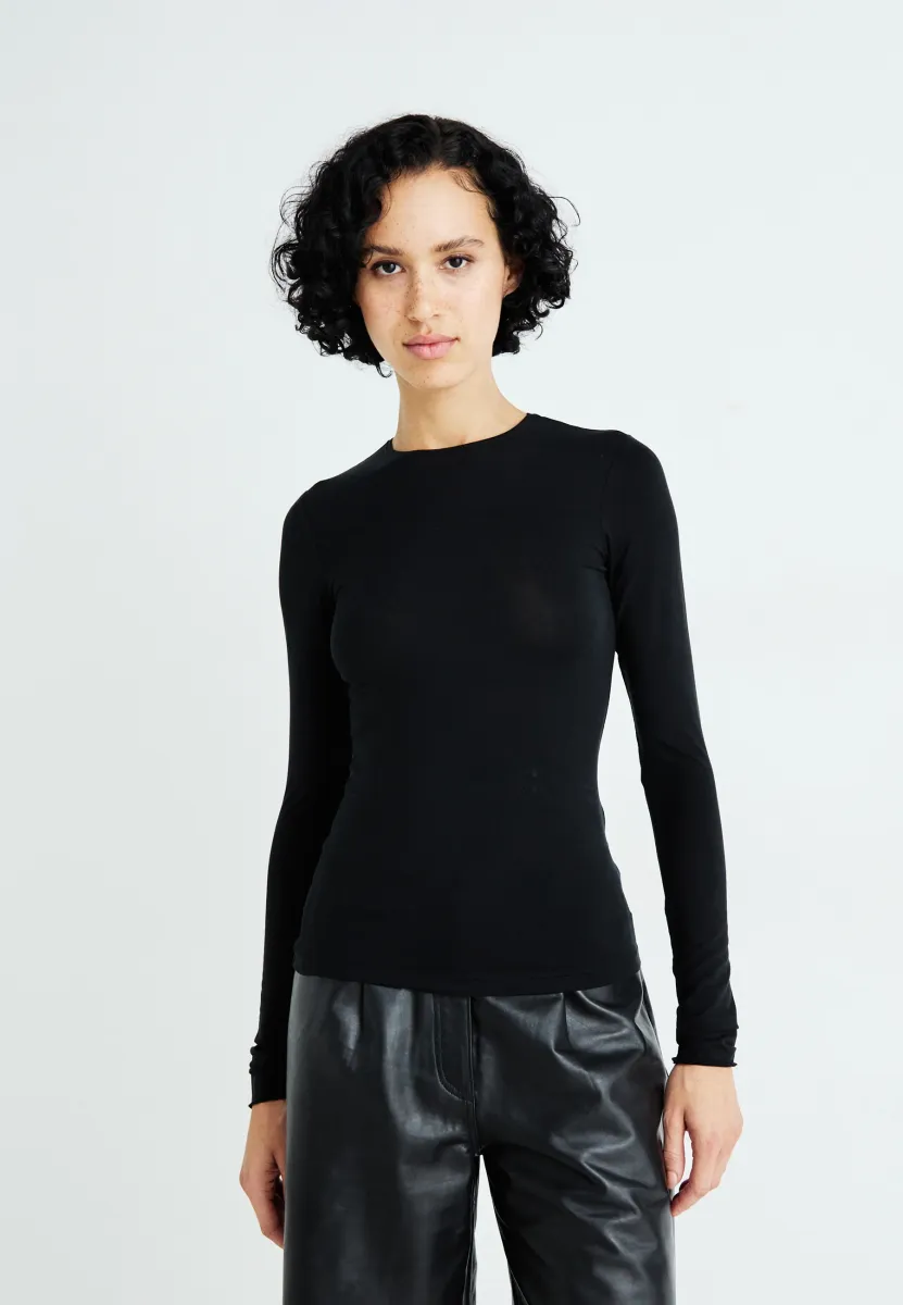 FITTED - Langarmshirt - black