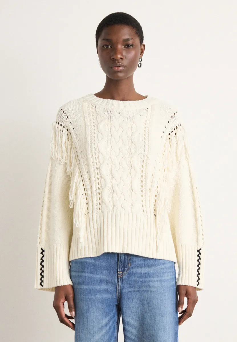 FITTO - Strickpullover - open white