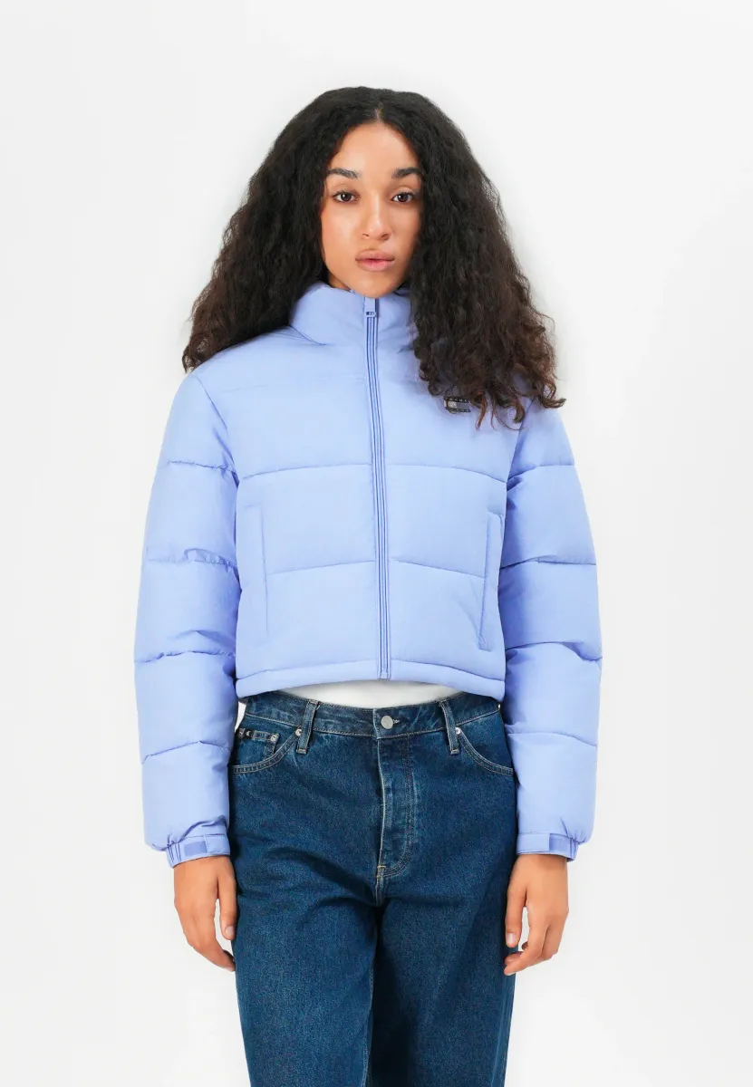FLAG BACK CROP PUFFER - Winterjacke - vintage iris
