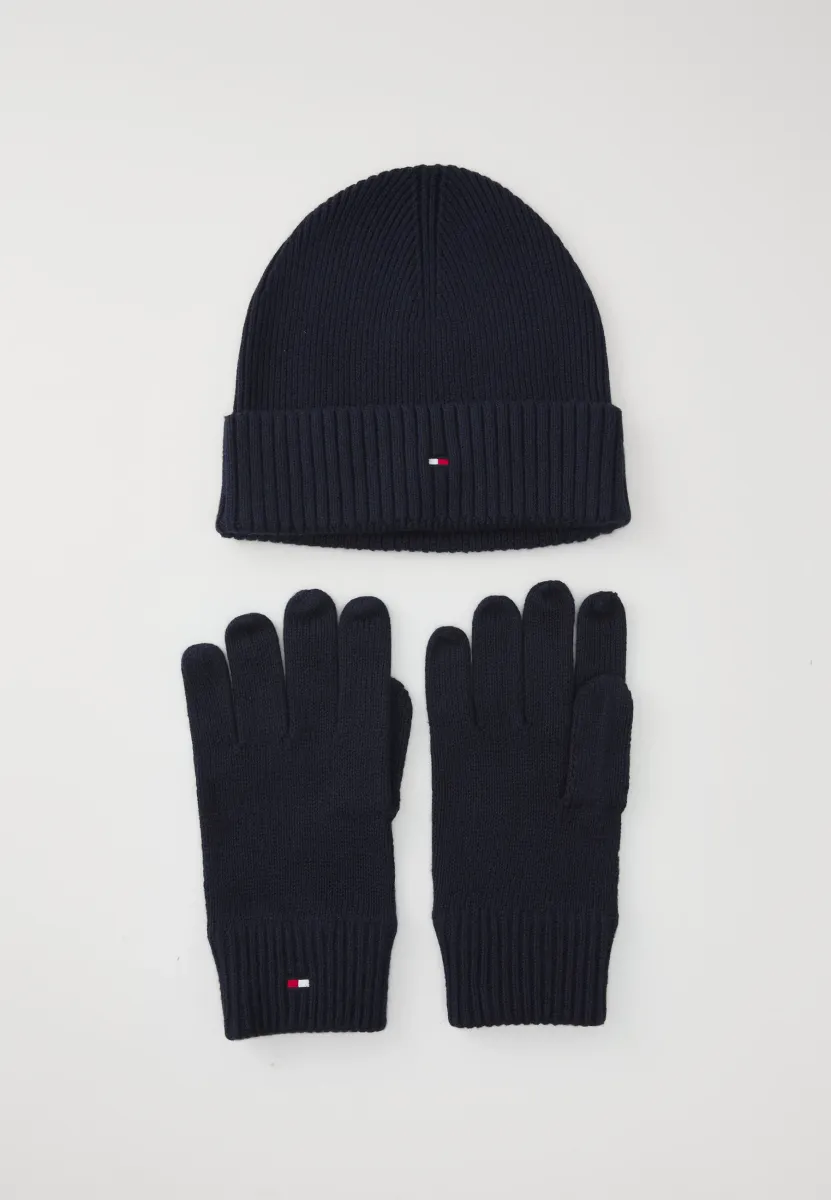 FLAG BEANIE & GLOVE SET UNISEX - Fingerhandschuh - space blue