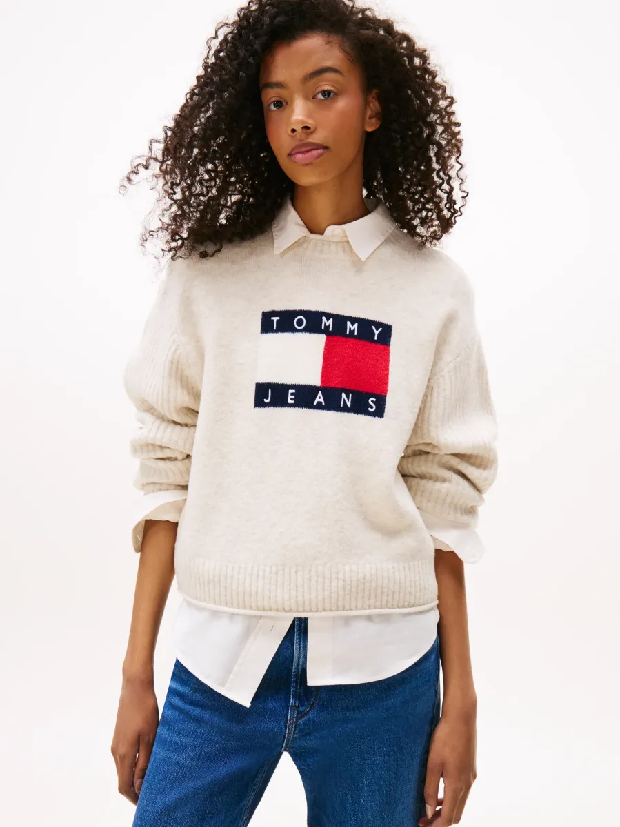 FLAG  - Strickpullover - ancient white