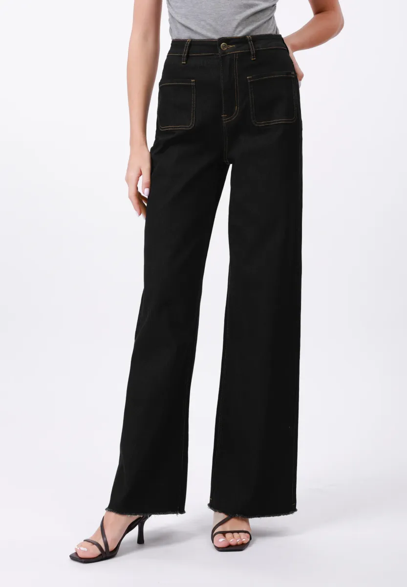Flared Jeans - black