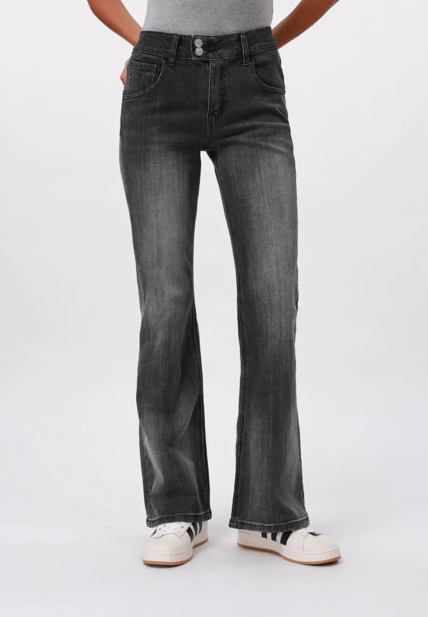 Flared Jeans - black
