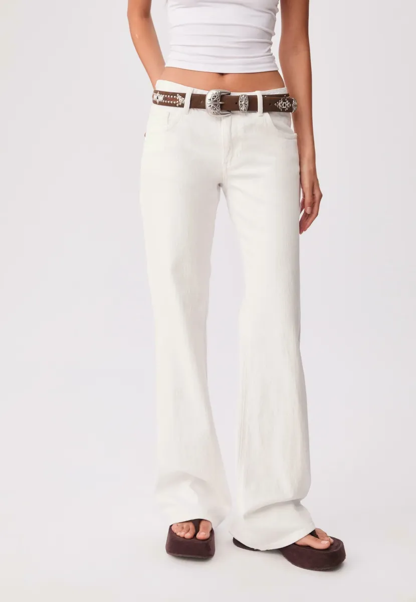 Flared Jeans - white