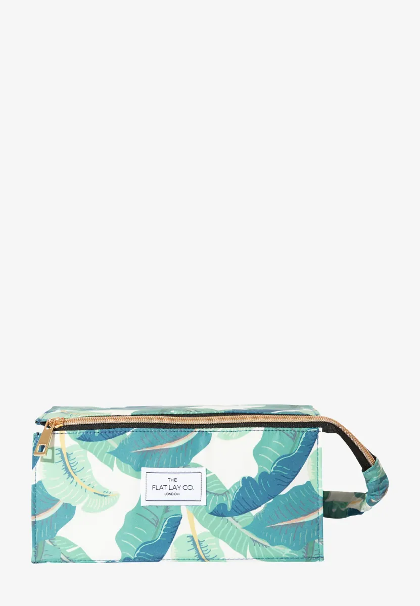 FLAT LAY MAKEUP BOX BAG - Kosmetiktasche - tropical leaves