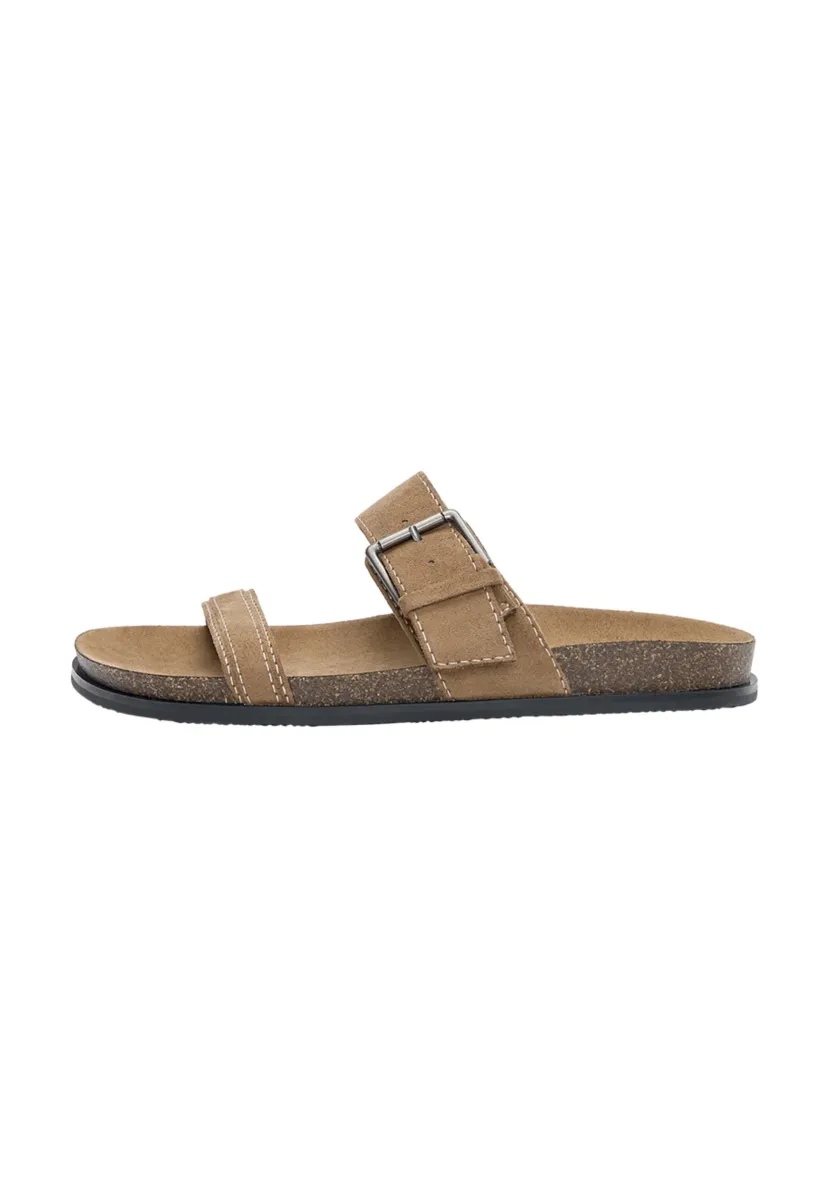 FLAT - Pantolette flach - beige