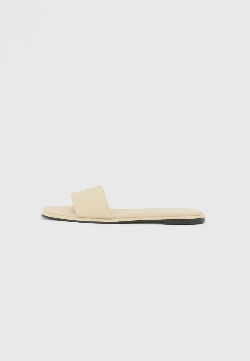 FLAT SANDAL SQUARE - Riemensandalette - stony beige