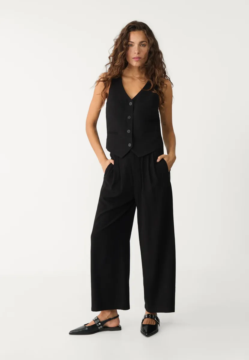FLAT WITH BUCKLE - Sling-Ballerina - black