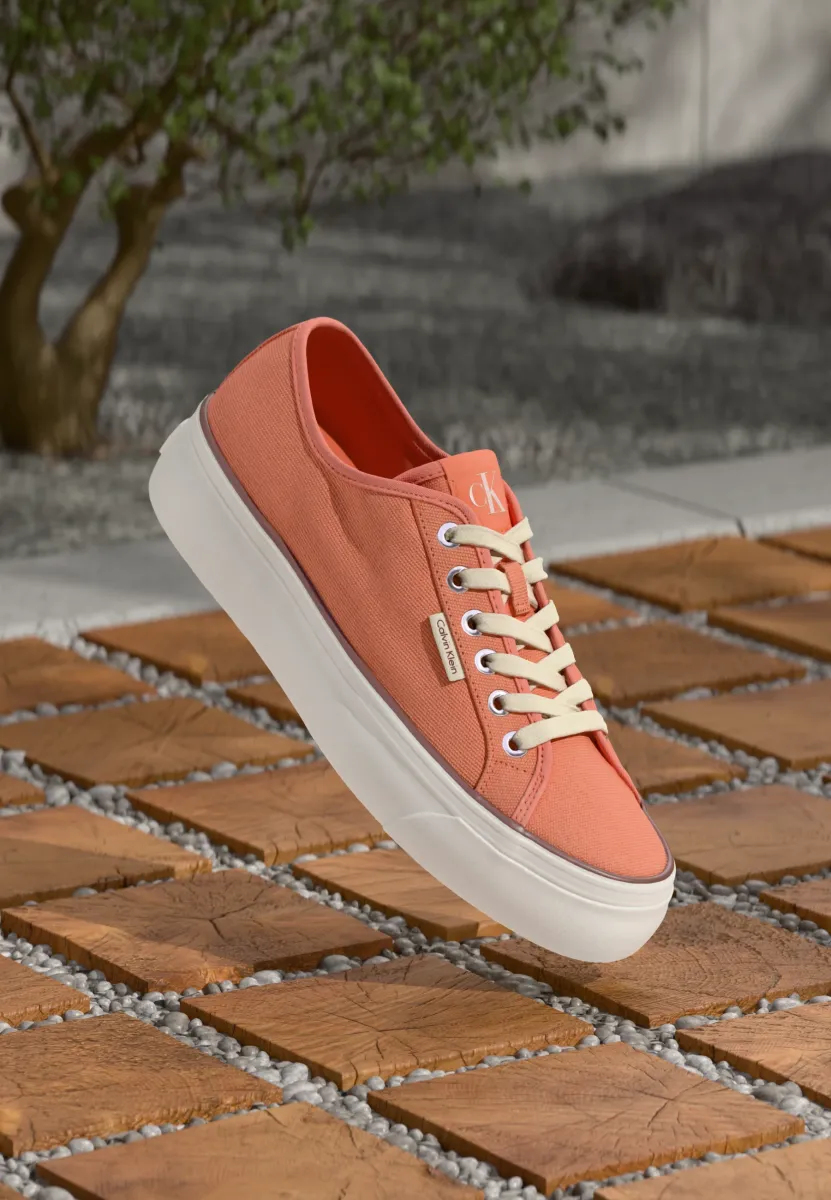 FLATFORM LOGO - Sneaker low - powder orange/cappuccino