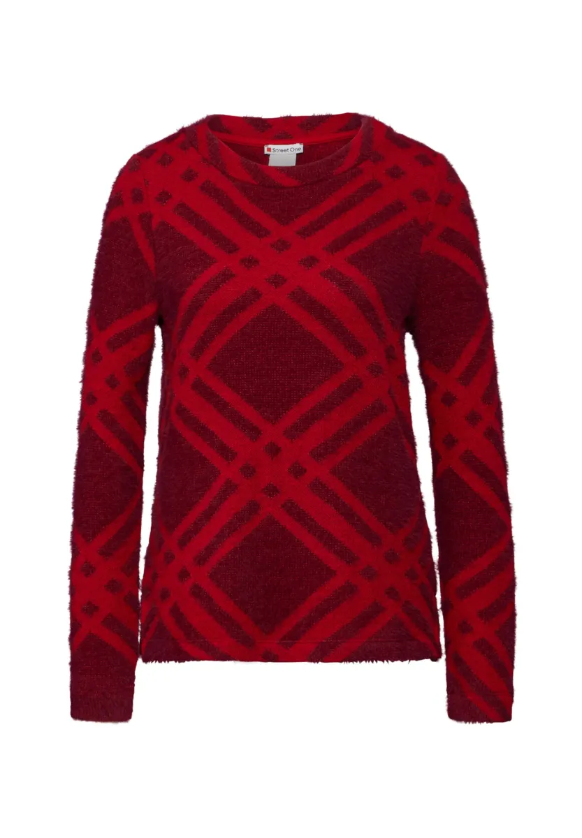 FLAUSCHIGES LANGARM - Strickpullover - rot