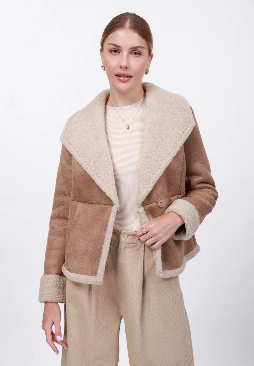 FLEECE BLAZER - Winterjacke - khaki/stone