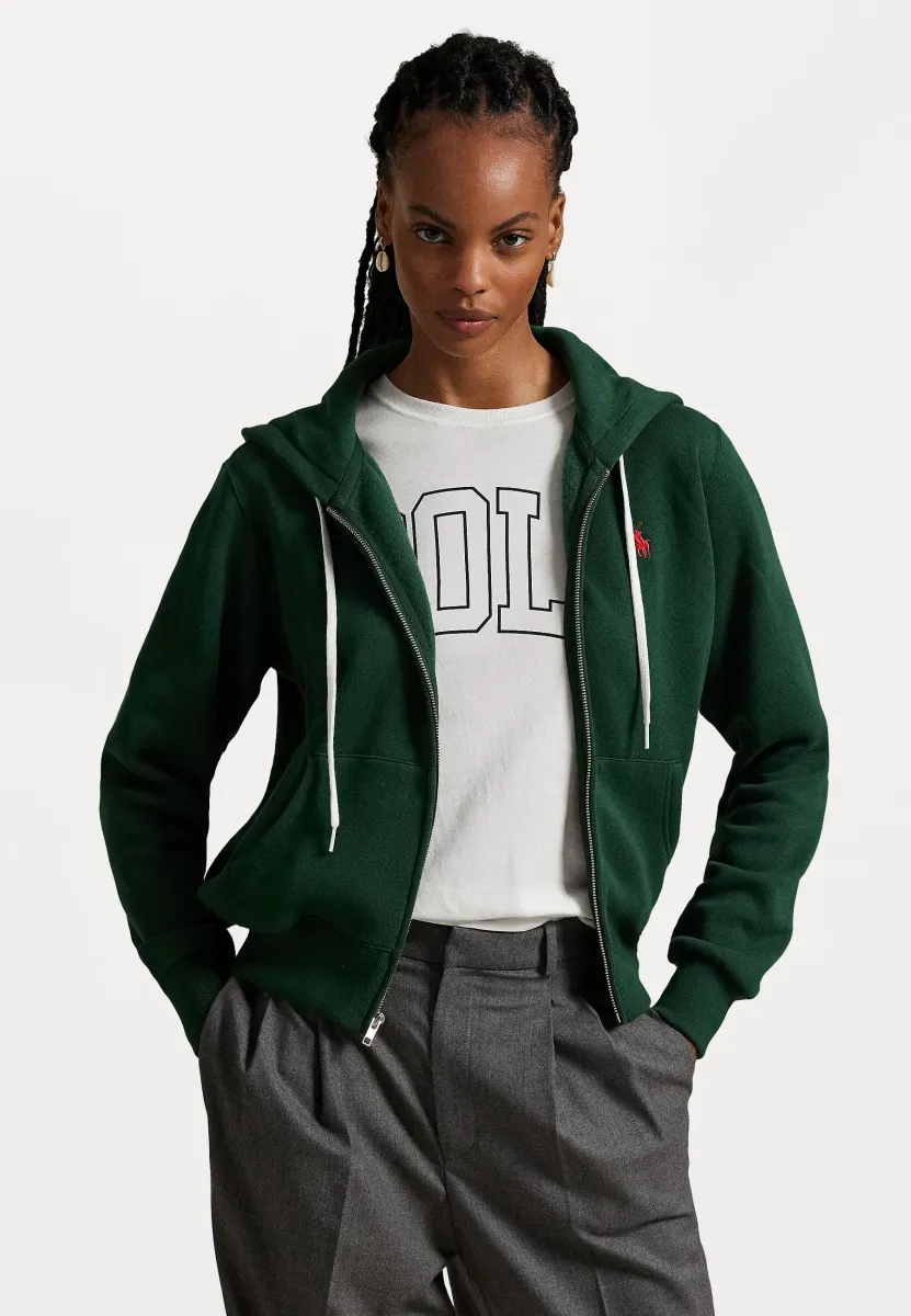 FLEECE FULL-ZIP HOODIE - Sweatjacke - northwest pine