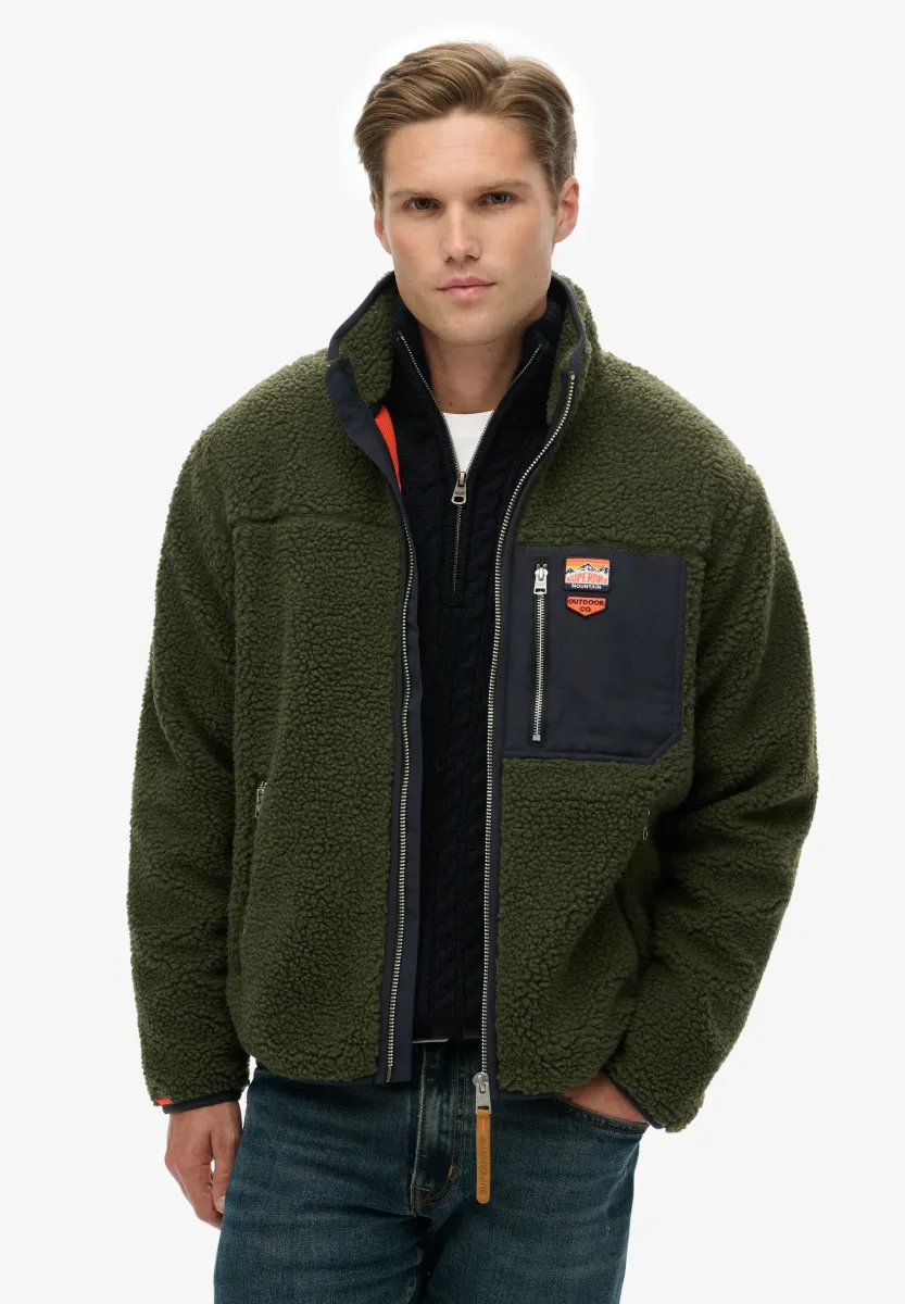 Fleecejacke - army khaki green