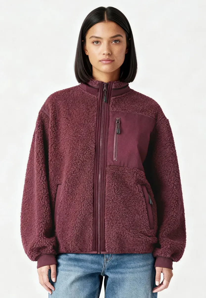 Fleecejacke - bordeaux