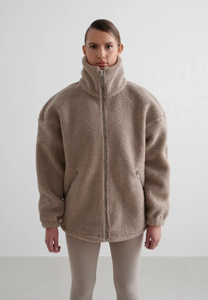 Fleecejacke - dark clay