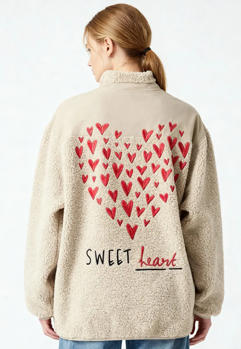 Fleecejacke - desert sand