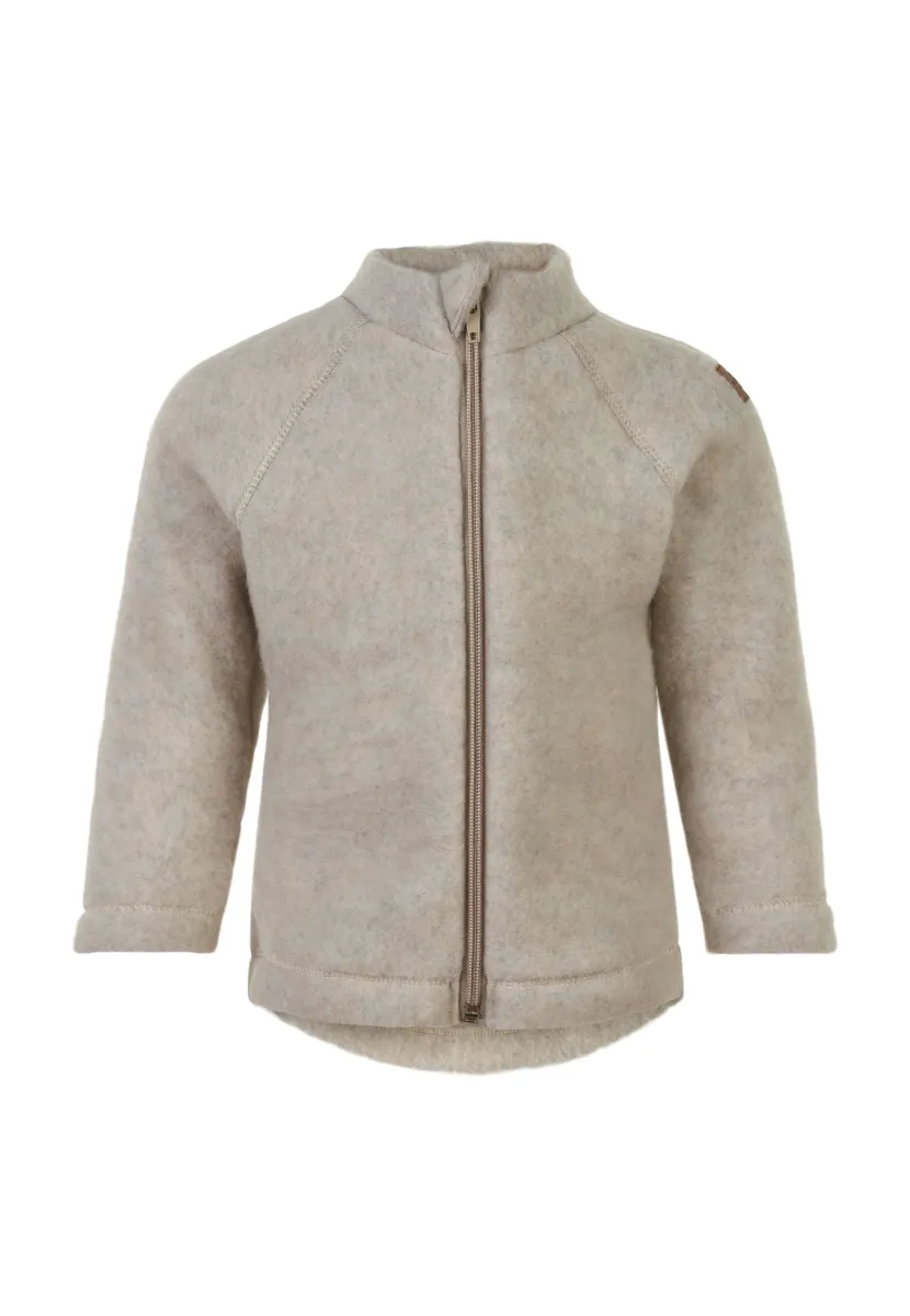 Fleecejacke - melange offwhite