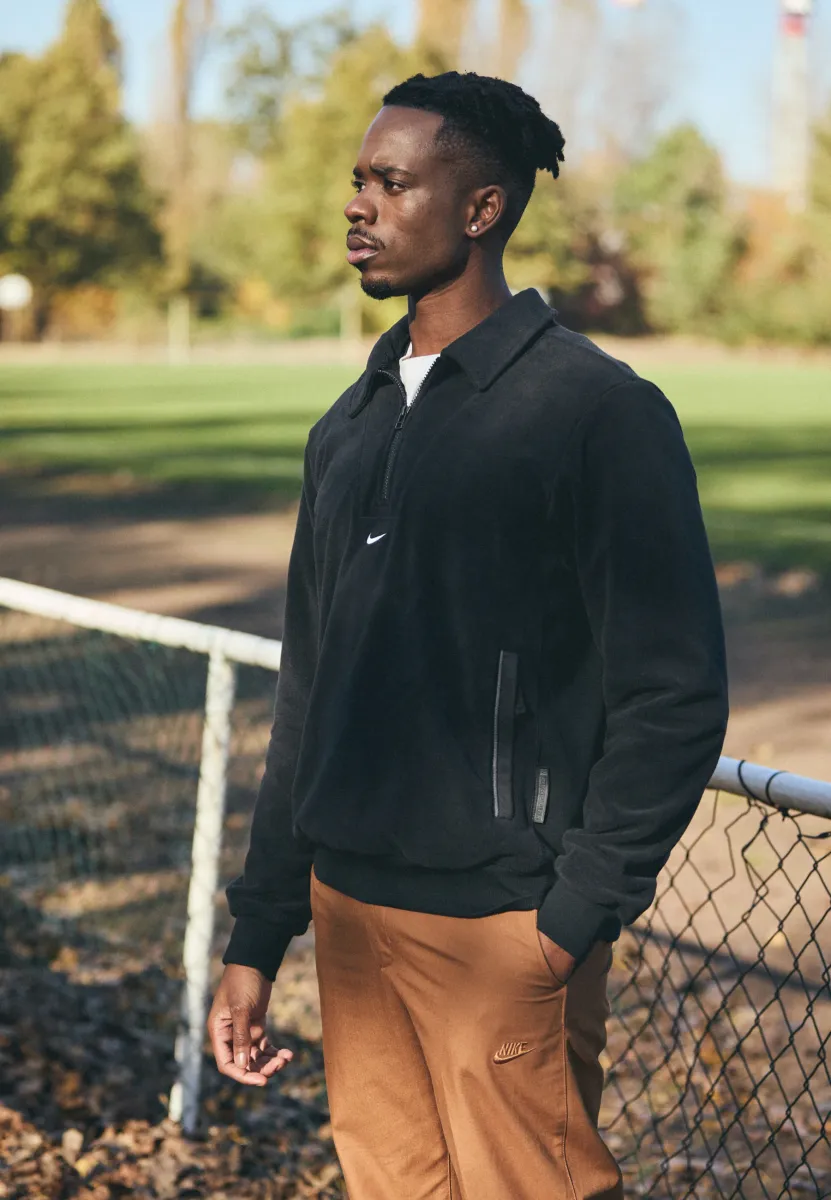 Fleecepullover - black/anthracite/white