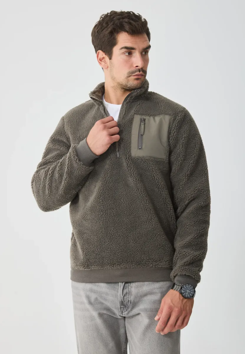 Fleecepullover - dark grey