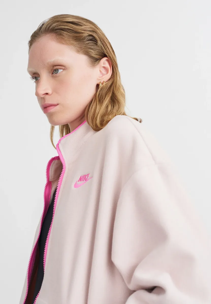 Fleecepullover - silt red/playful pink