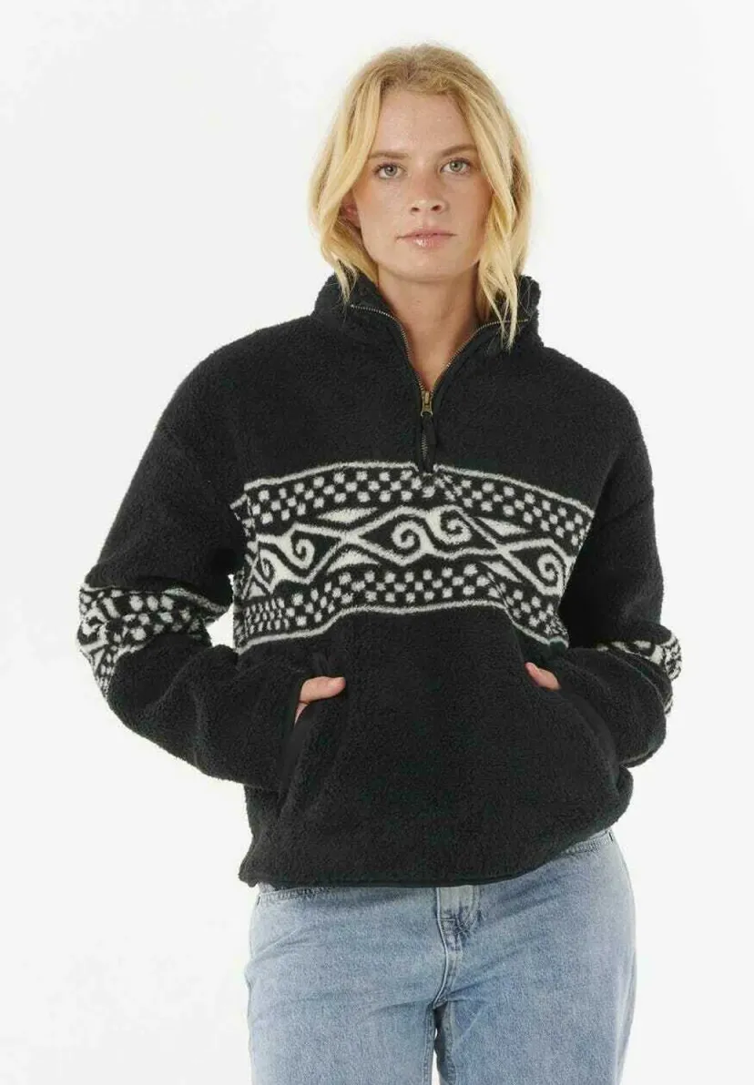 Fleecepullover - washed black