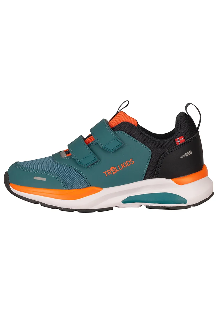 FLEKKEFJORD - Hikingschuh - stormy blue/black/flame orange