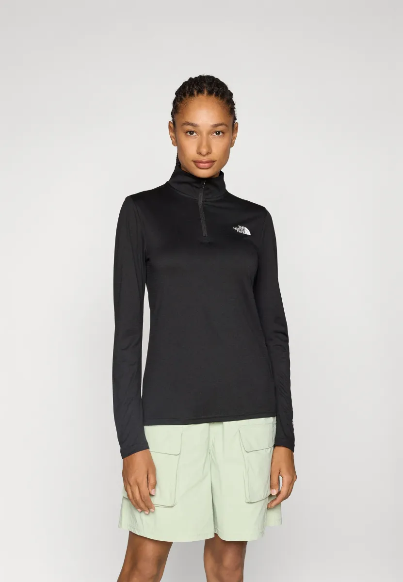 FLEX 1/4 ZIP GRAPHIC - Langarmshirt - black