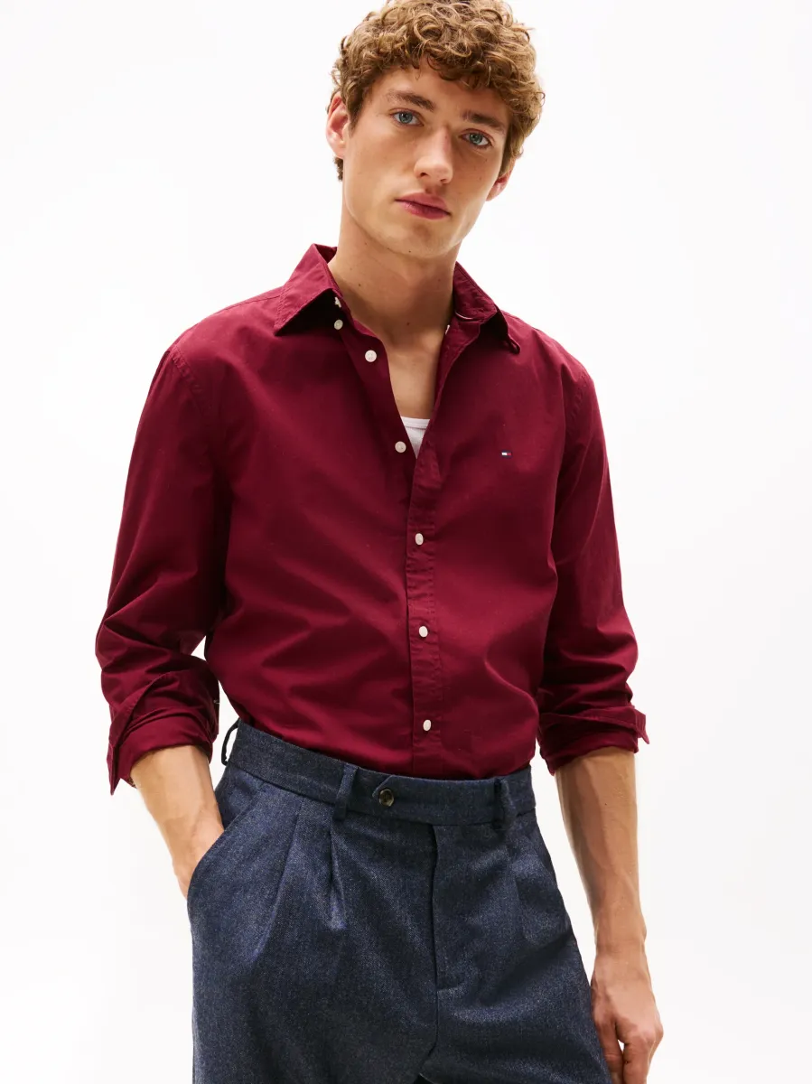 FLEX POPLIN SOLID - Hemd - deep rouge